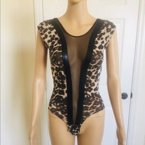 Leopard print leotard